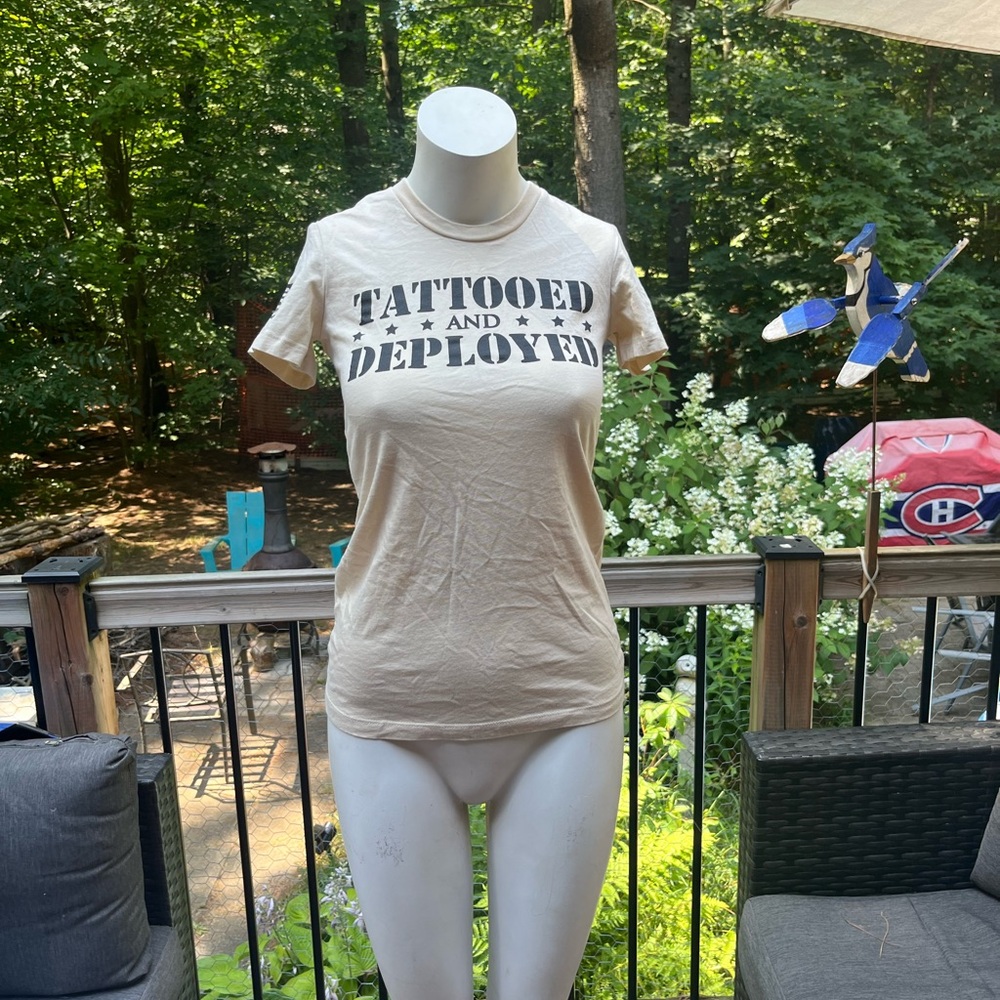 Tattooed and Deployed Women's Cream Tee